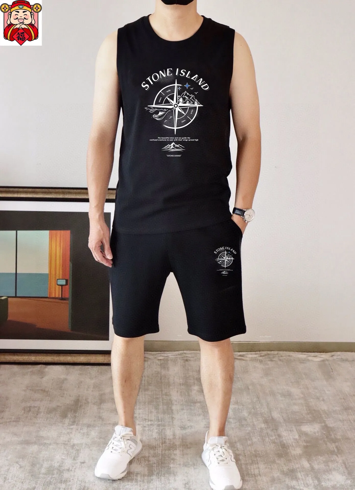 P280 Brand [Stone Island] 2025 spring and summer new vest suit, classic and simple style, anyone can drive easily, imported custom mercerized cotton fabric, soft, comfortable and stylish, sweat-absorbent and breathable, classic brand letter logo design on the chest, luxury fashion craft style, foreign trade company order, luxury classic design, fashion essential item! Highly recommended to buy! 🔺🔺Counter size: M～3XL